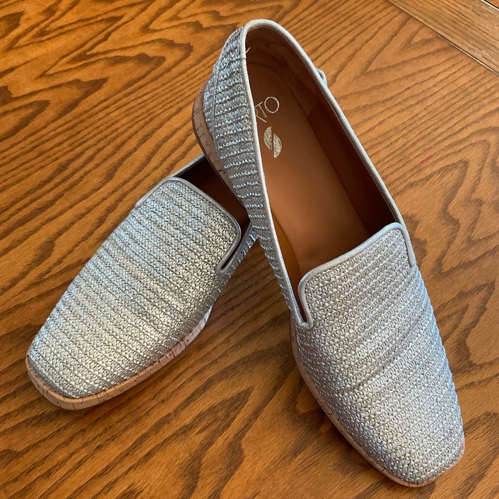 Sarto by Franco Sarto Metallic Woven Loafers, Women’s Sz 9.5